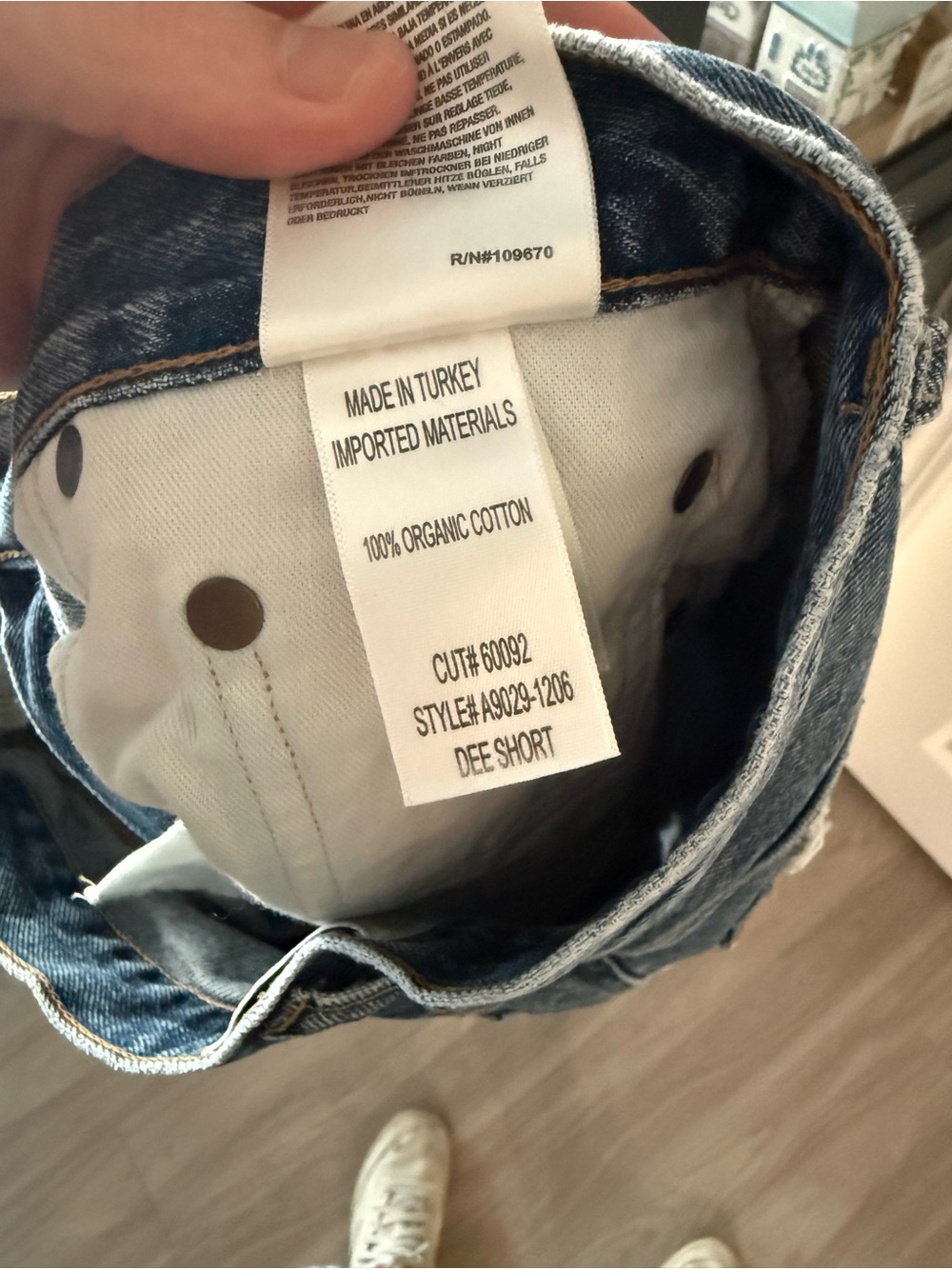 AGOLDE Dee High Rise Distressed Denim Cutoff Shorts Blue Size 26 - Picture 5 of 5